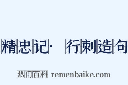 精忠记·行刺造句是什么意思的图片